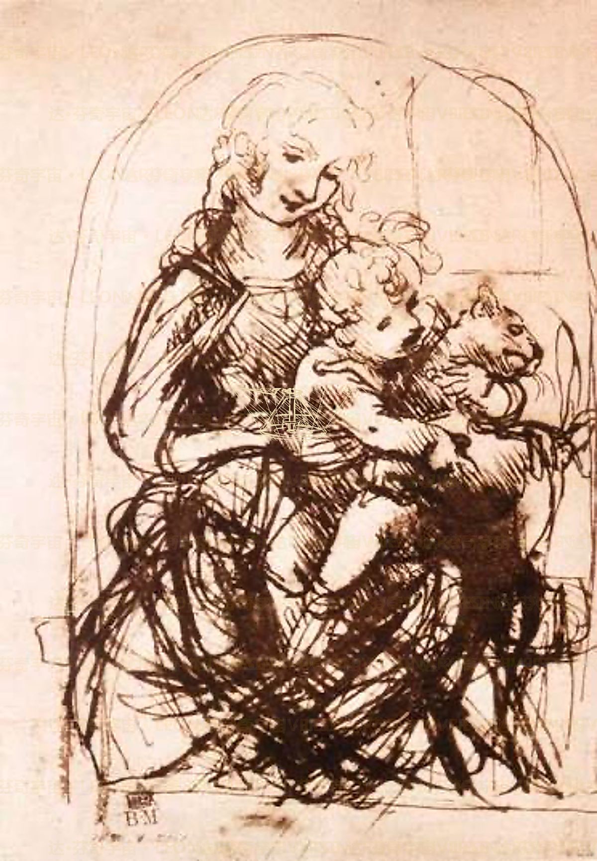 《维吉尔的草稿》 Studio per la Vergine delle Rocce