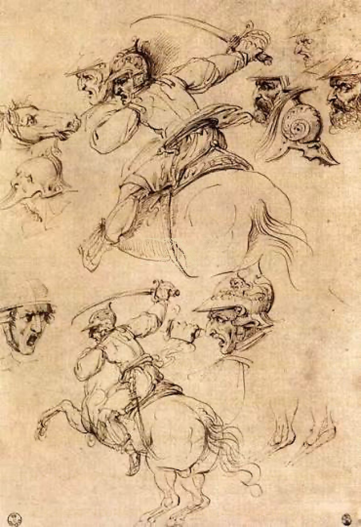 《战斗场景》 Studio per la Battaglia di Anghiari