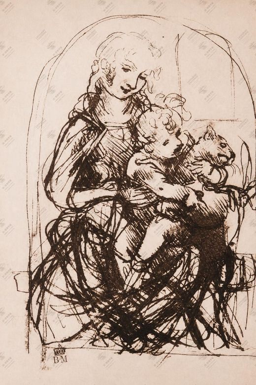 《圣母与婴儿》 Studio per la Madonna col Bambino