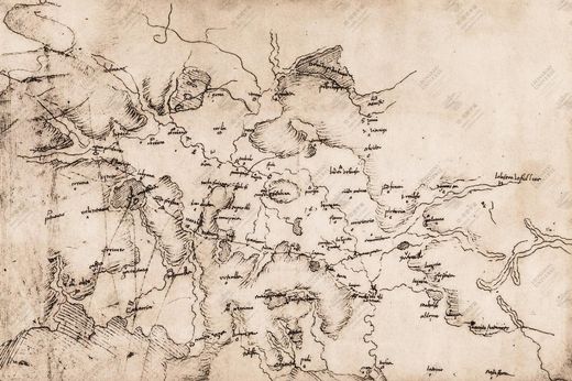《阿尔诺河地图》 Mappa dell’Arno e Firenze