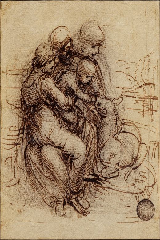 《圣母与小耶稣（不同姿势）》 Serie di studi per la Madonna e il Bambino