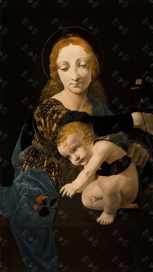 《圣母与婴儿》 Madonna del Garofano (attr. Boltraffio)