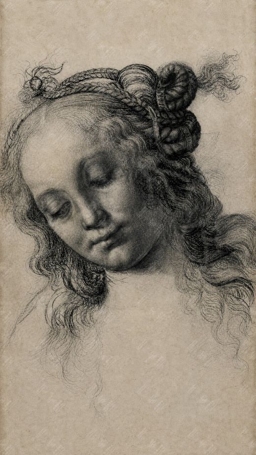 《女性头像》 Testa femminile – scuola di Milano